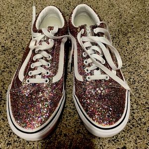 Vans glitter lace up shoes